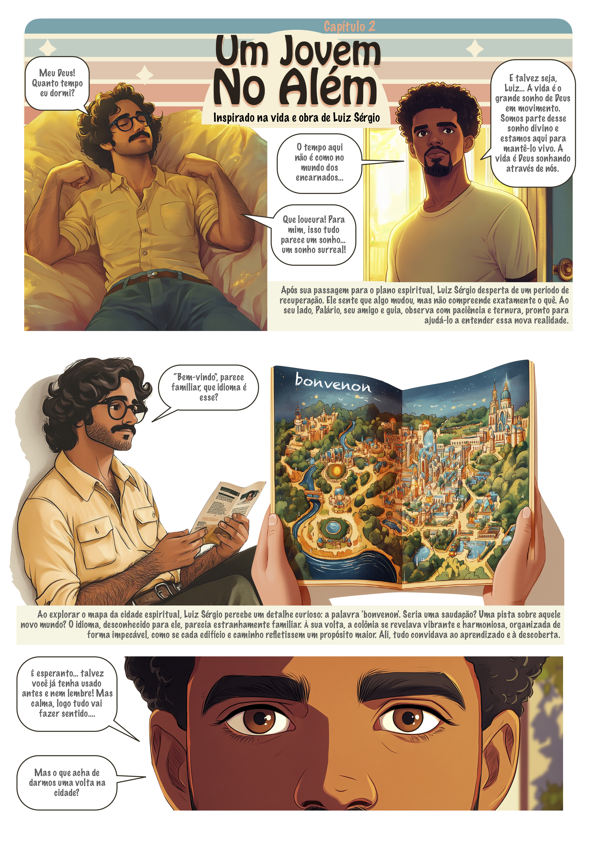 Página 1 do quadrinho Um Jovem no Além – Capítulo 2