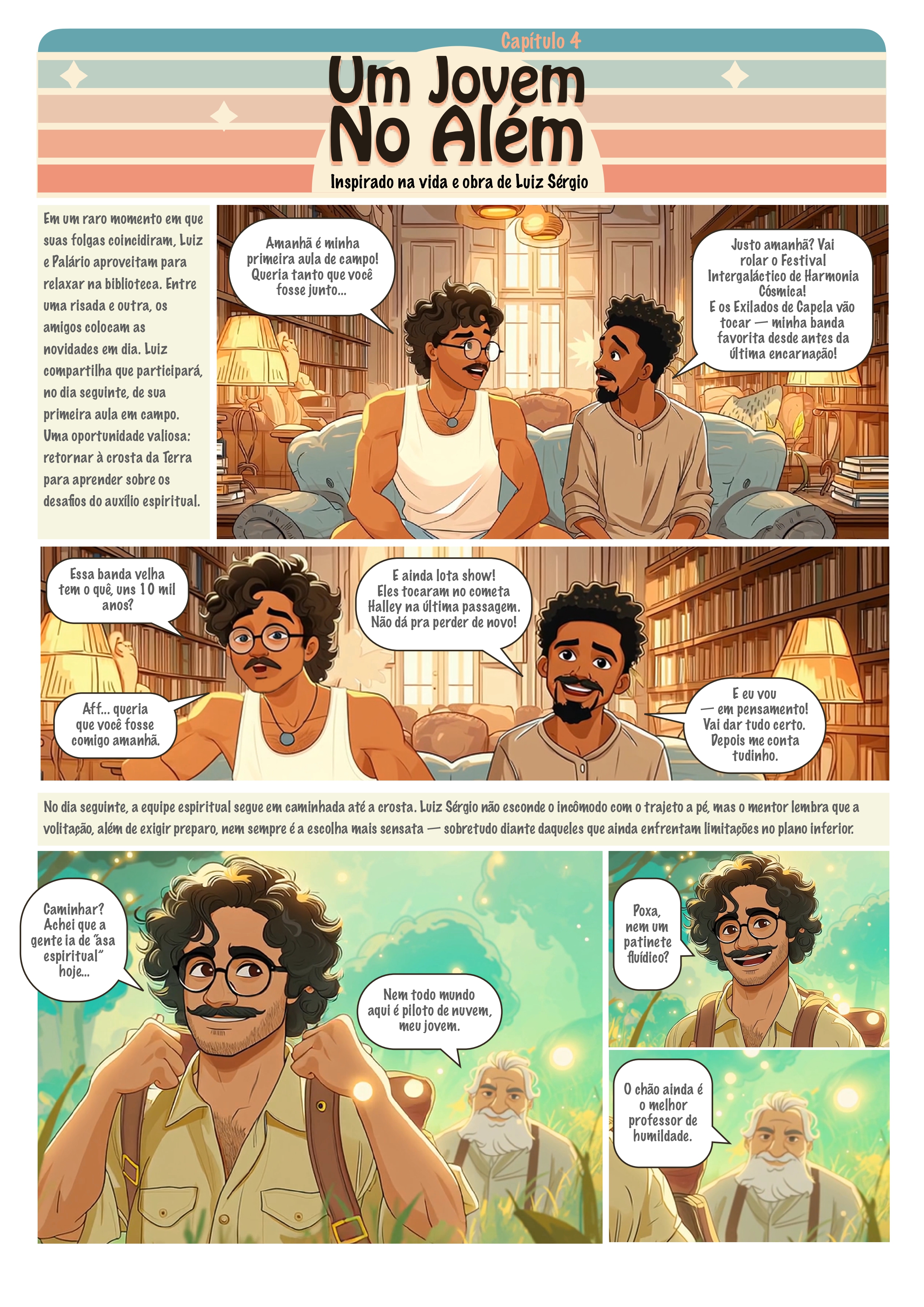 Página 1 do quadrinho Um Jovem no Além – Capítulo 4
